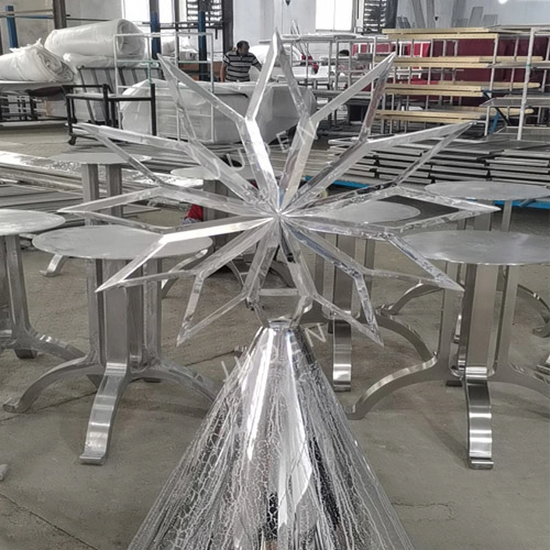 Stainless steel Christmas tree top LED star