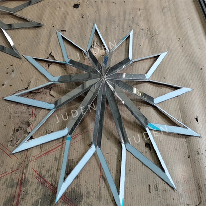 Stainless steel Christmas tree top LED star