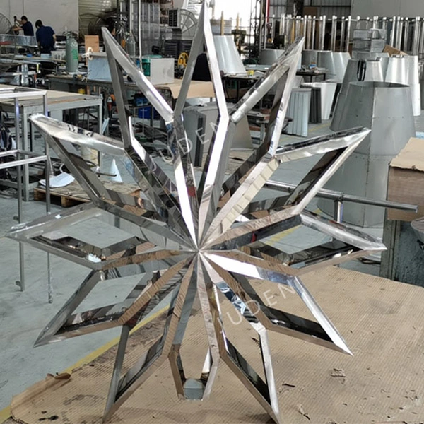 Stainless steel Christmas tree top LED star