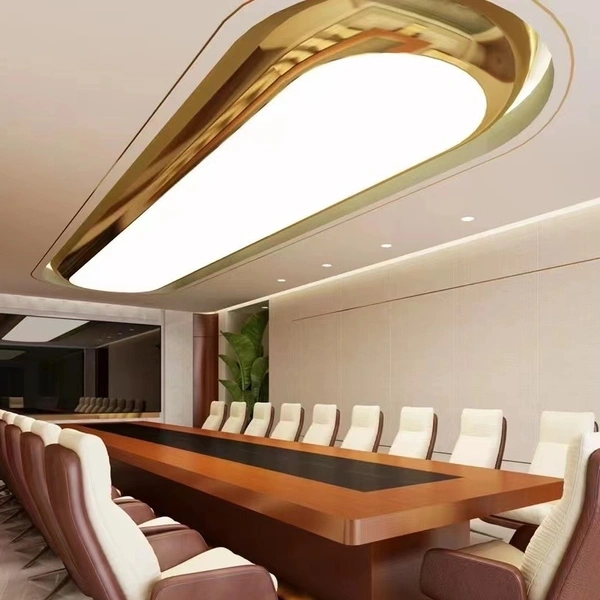 Stainless steel ceiling light sculpture, metal sculpture