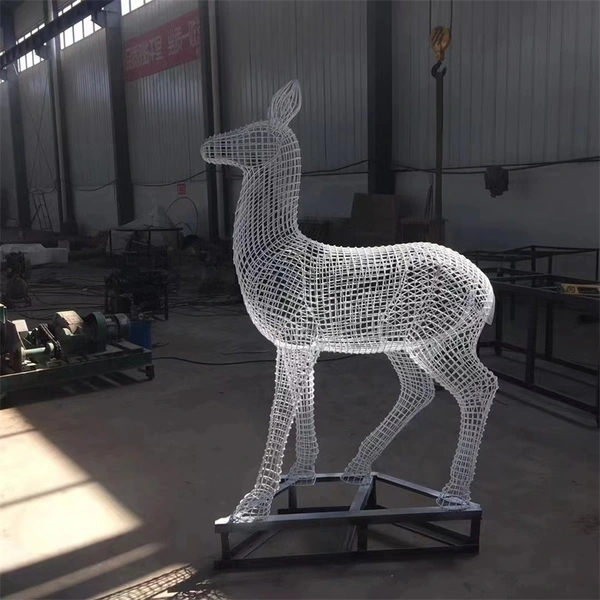 Stainless steel deer sculpture, animal sculpture, Christmas Sculpture