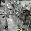 Floor standing stainless steel Christmas star