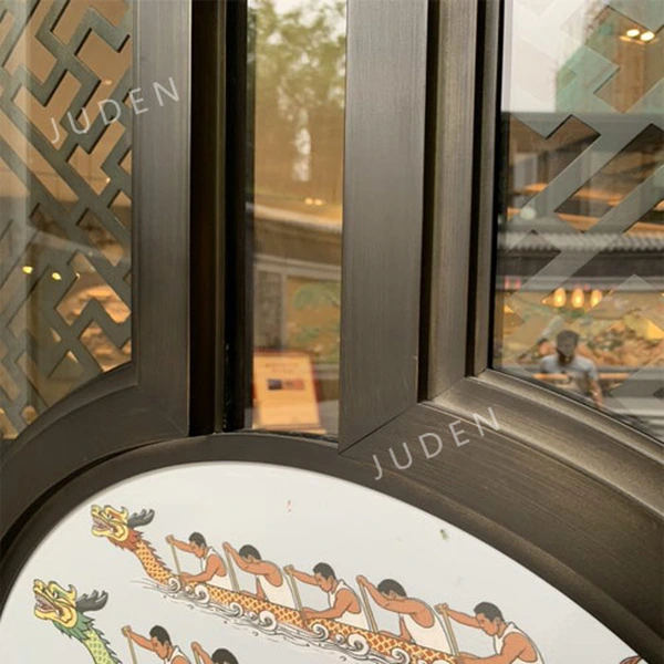 中式現代風格門隔斷金屬屏風