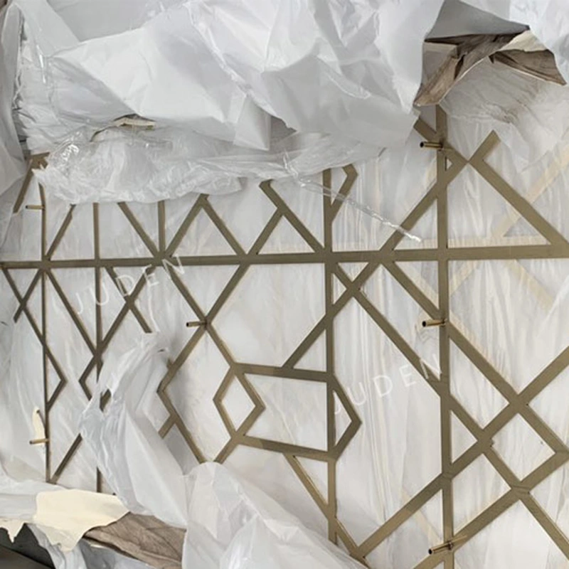 鏡面金色激光切割不銹鋼牆板