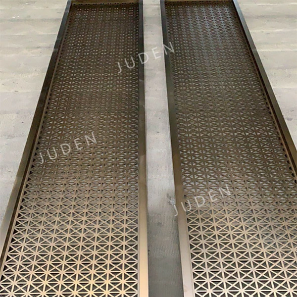 5mm 激光切割 pvd 鍍古銅色門隔板