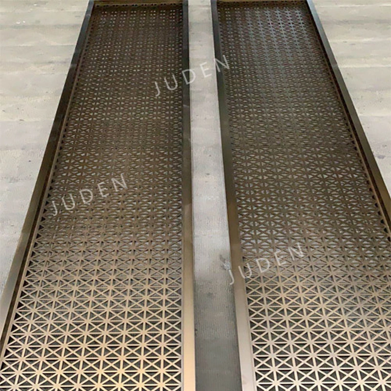 5mm 激光切割 pvd 鍍古銅色門隔板