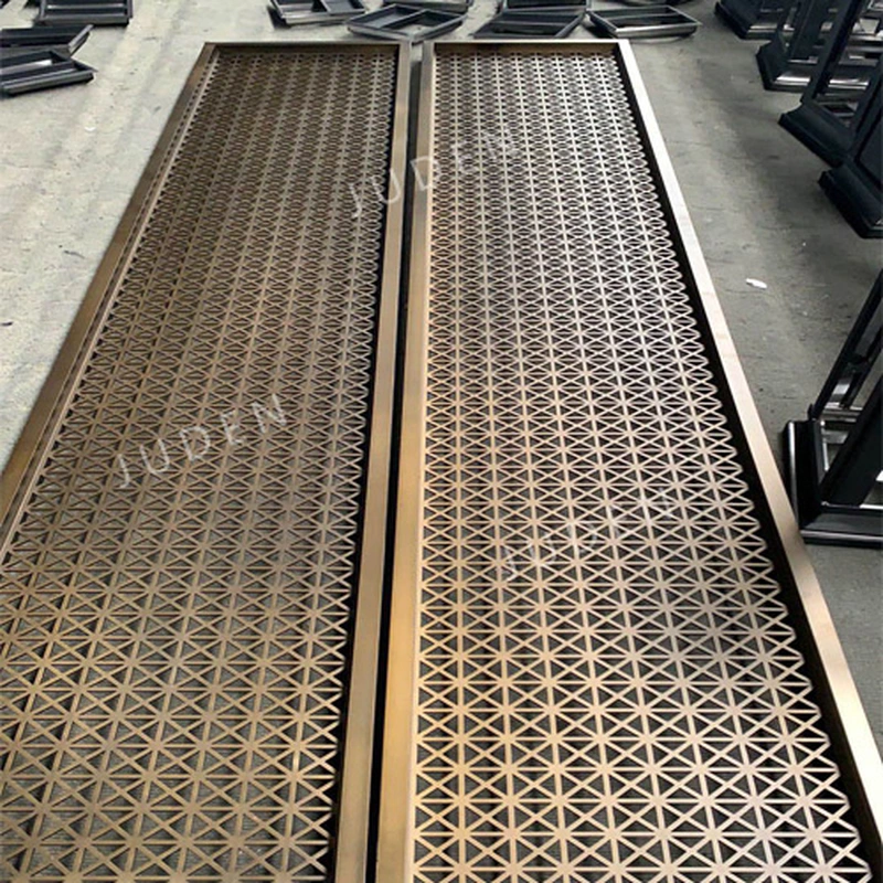 5mm 激光切割 pvd 鍍古銅色門隔板