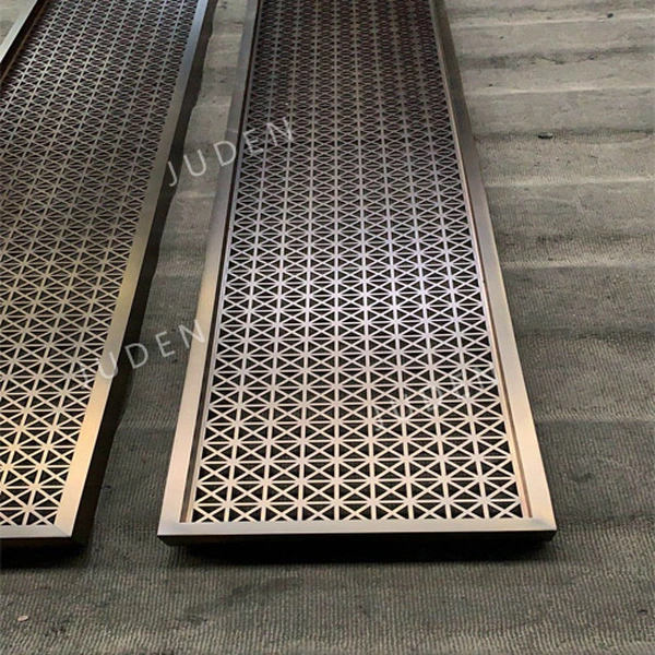 5mm 激光切割 pvd 鍍古銅色門隔板