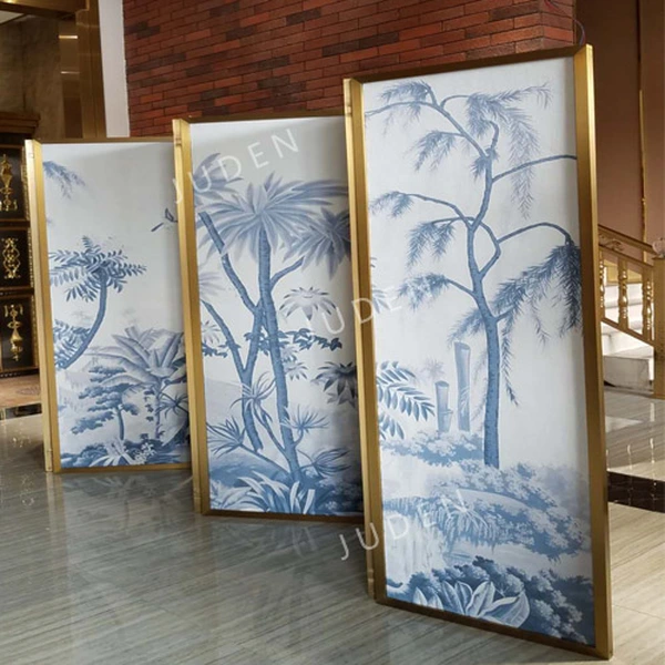 可折疊中式隔斷活動屏風