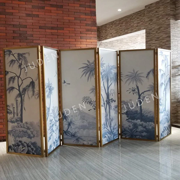 可折疊中式隔斷活動屏風