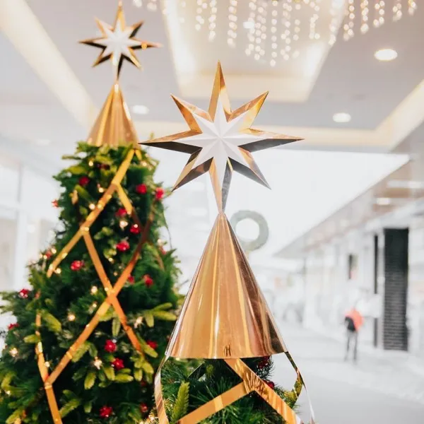 Stainless steel Christmas tree top star