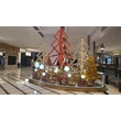 stainless steel outdoor display, gold display, christmas display