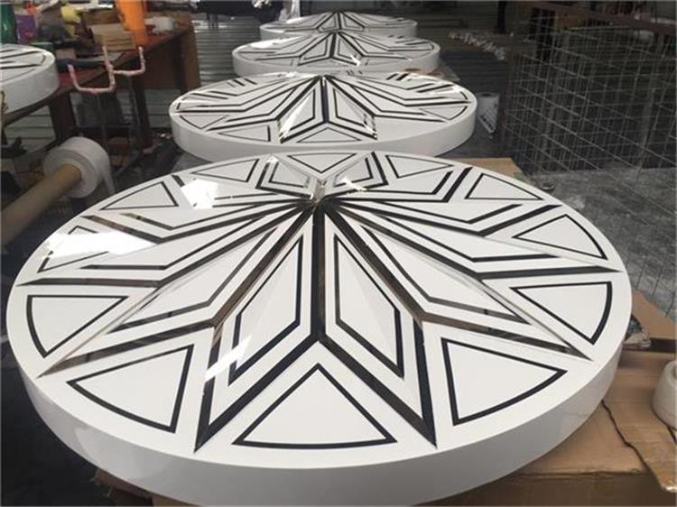 Stainless steel christmas star in white gold and silver color-Australia Westfiled Christmas Project (7)(1).jpg