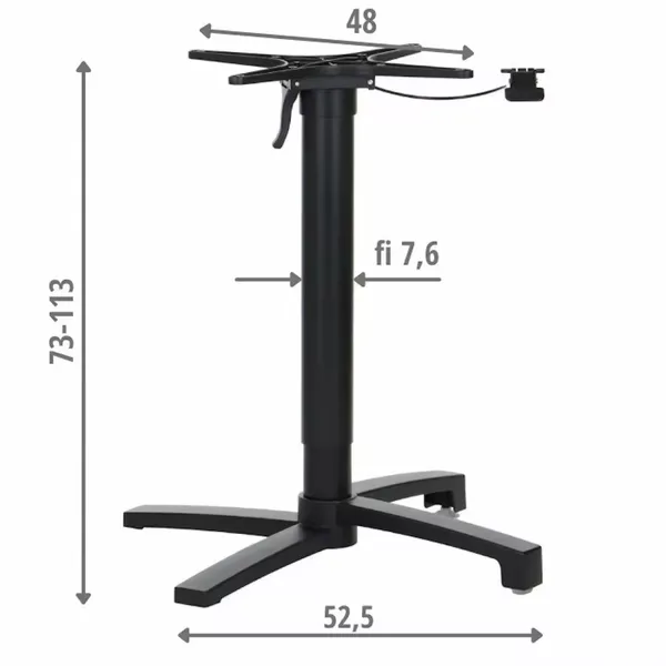 China manufactory  Pneumatic lift Folding Aluminium Table Base