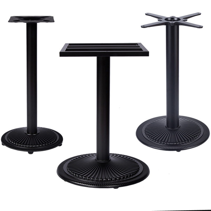 Round cast iron table base 