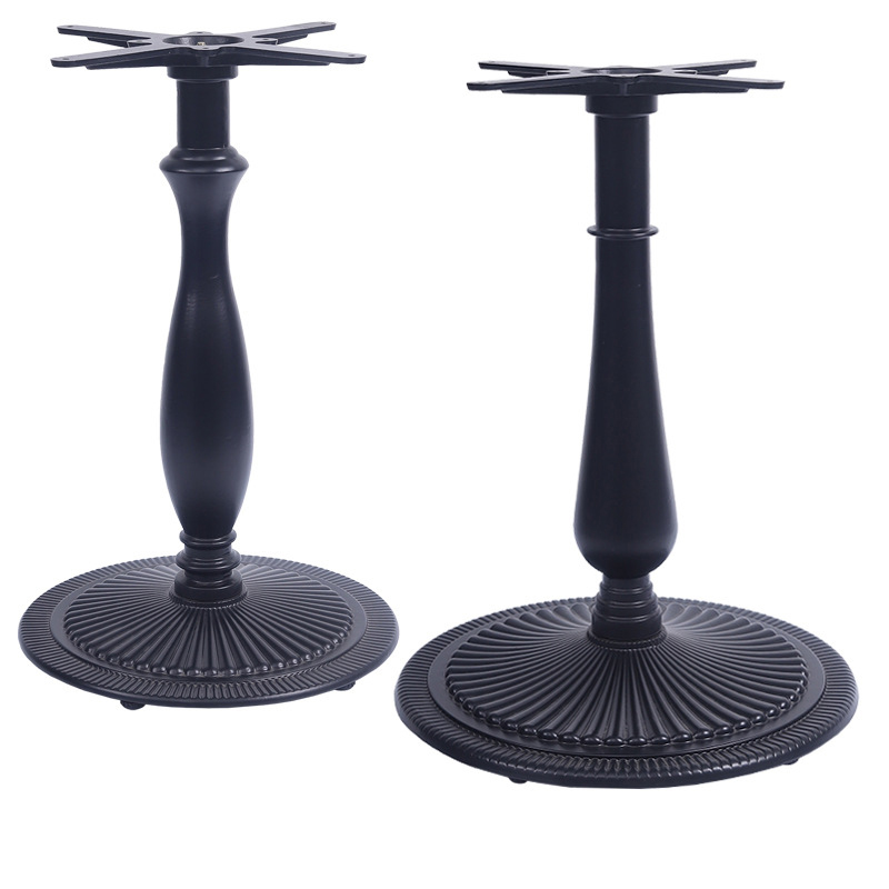 Round cast iron table base 