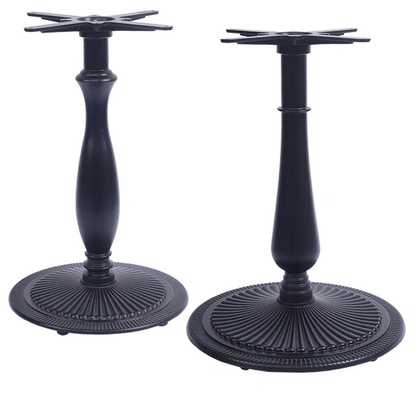 Round cast iron table base 