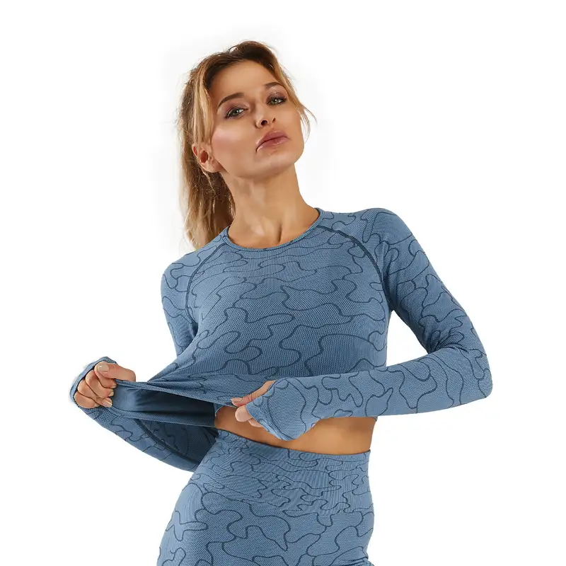 Long Sleeve Gym Set,Seamless Two Piece Set Supplier - Flexible Custom