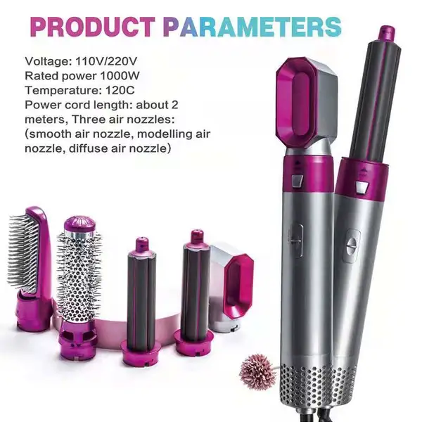 Oem Hair Dryer Brush 5 in 1 Multifunctional Hair Dryer & Volumizer 