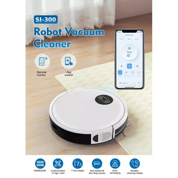 robot vacuum cleaner with gyroscope navigation and smart app 