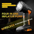 4 in 1 portable handheld tire inflator air pump compressor 