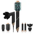 Automatic suction 6 in 1 folding hot air comb multi-function changing 