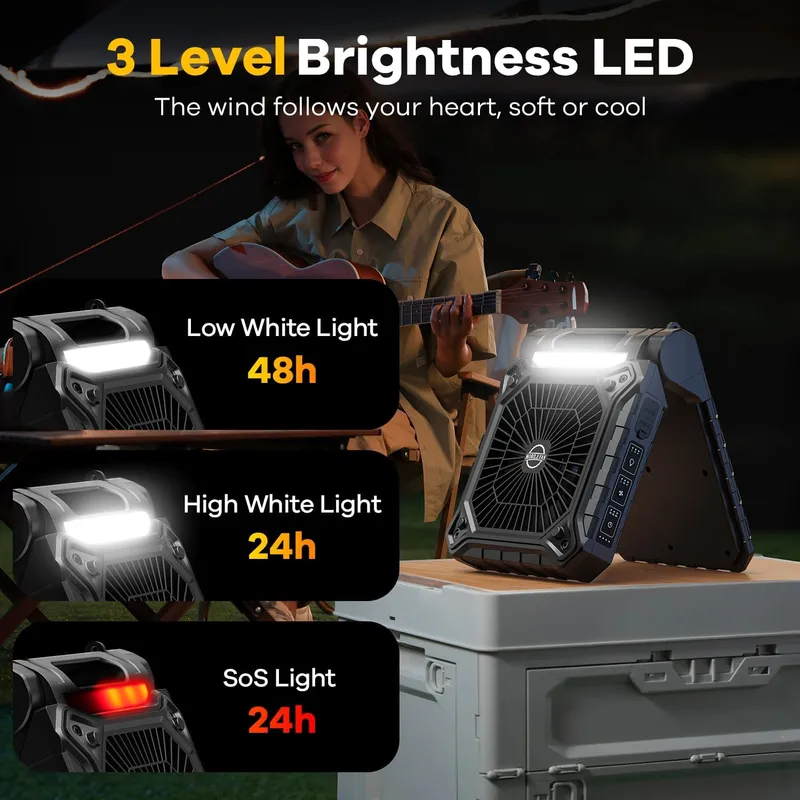 ソーラーファン LED ランタン キャンプファン