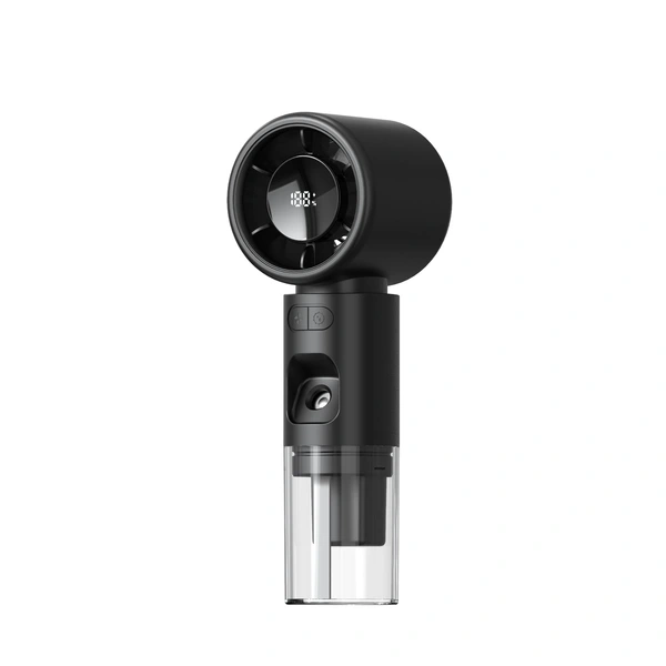 New High-Speed Fan Stepless Speed Regulation Digital Display Portable Handheld Rechargeable Fan