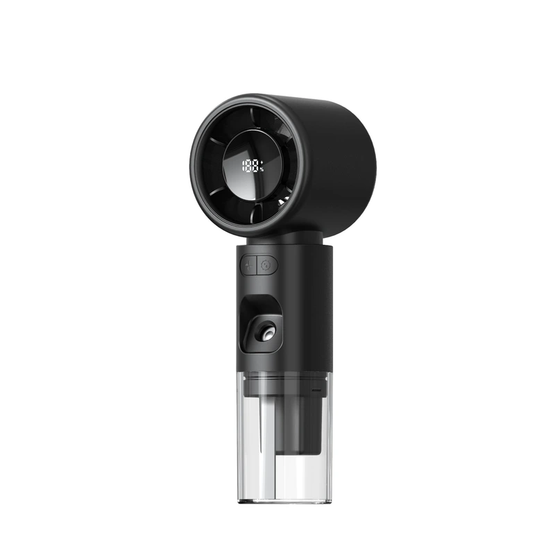 New High-Speed Fan Stepless Speed Regulation Digital Display Portable Handheld Rechargeable Fan