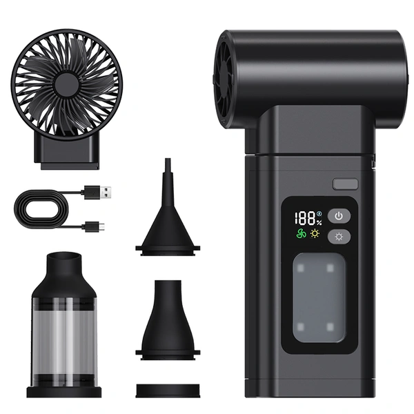 2025 Cross-border new products: Violent Fan, Micro Turbine Fan, high-speed pressurized Hurricane Hair dryer, Dust suction and Blowing Device