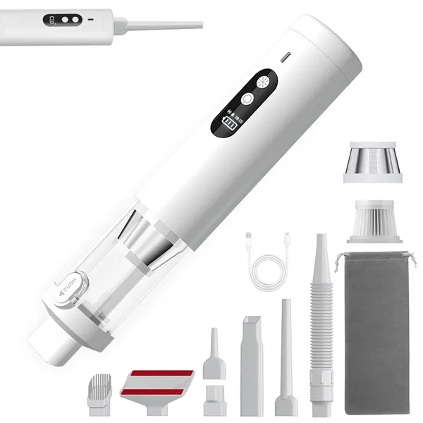  5 in 1 function: Vacuum & Blow & Pump&light(SOS&flashlight)&Emergency