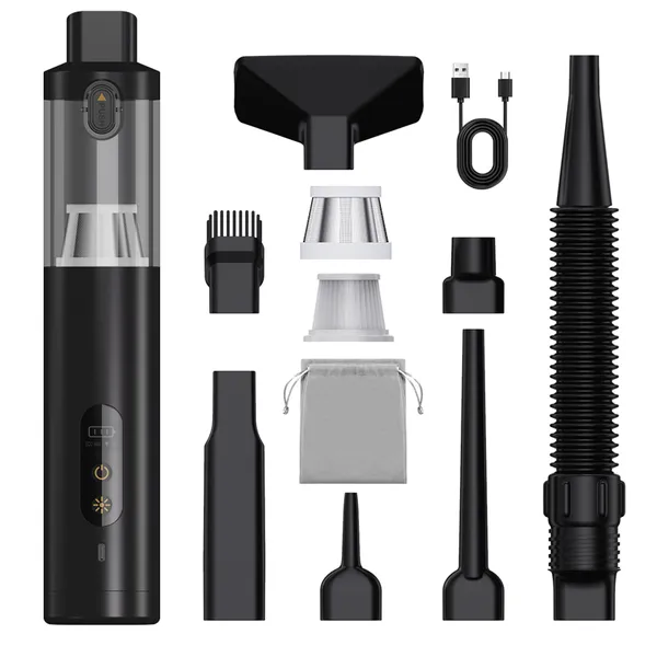 5 in 1 機能: 真空 & ブロー & ポンプ & ライト (sos & 懐中電灯) & 緊急