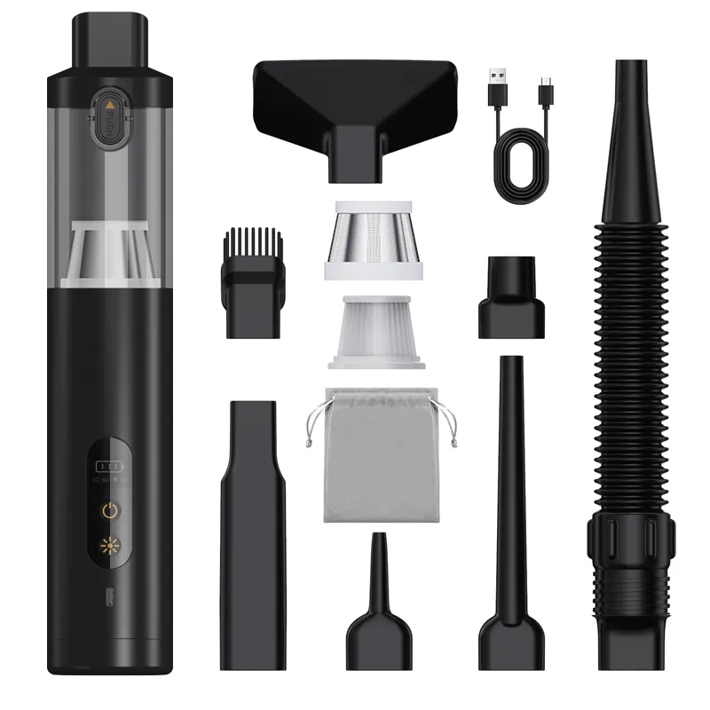 5 in 1 機能: 真空 & ブロー & ポンプ & ライト (sos & 懐中電灯) & 緊急