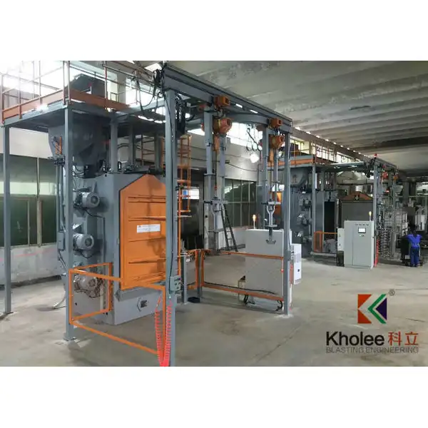 KL-H4D2T1423 Spinner Hanger Shot Blasting Machine - 4 Blast Wheels