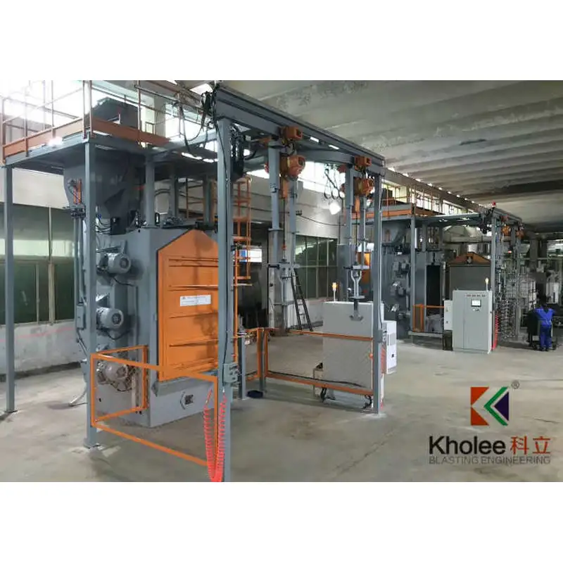 KL-H4D2T1423 Spinner Hanger Shot Blasting Machine - 4 Blast Wheels