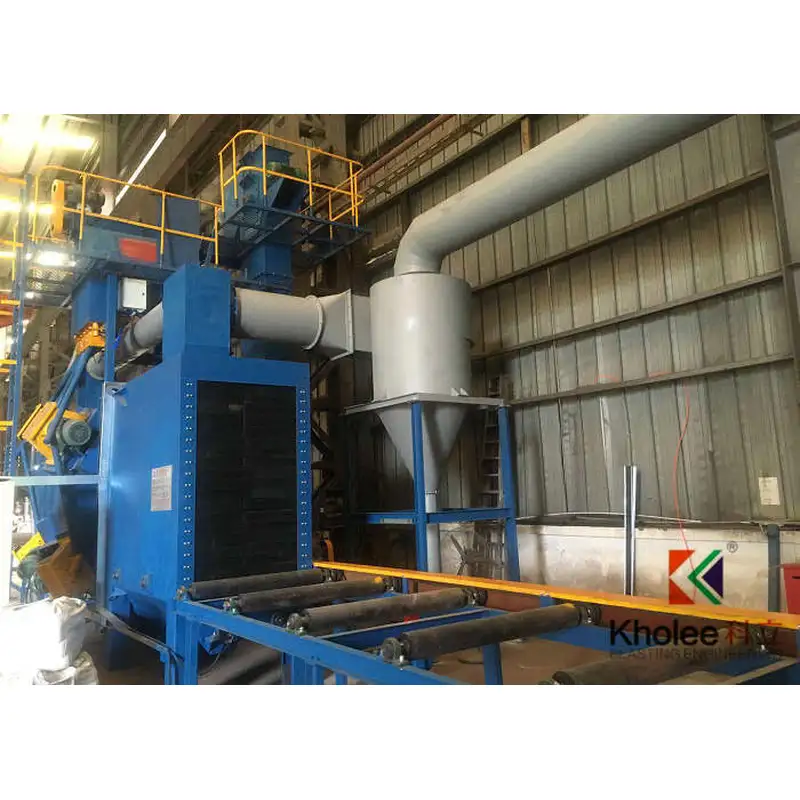 дробеструйная машина с роликовым конвейером для стальной конструкции из гальки 