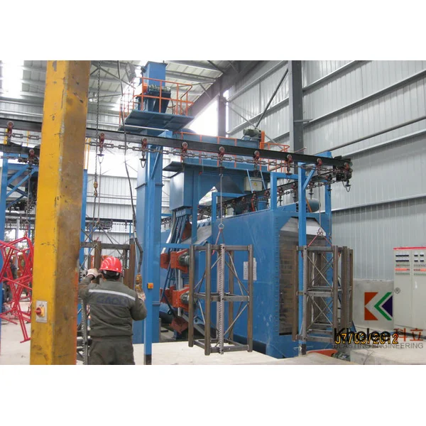 fabricante de máquina de jateamento de esteira transportadora aérea contínua na china 