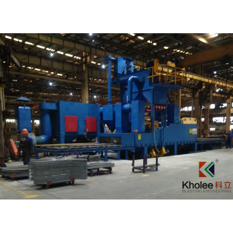 klb2000-6 roller conveyor shot blasting machine untuk pelat baja 