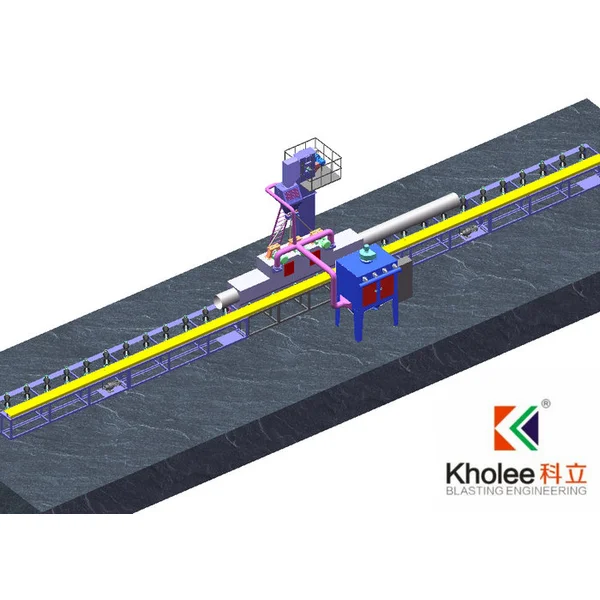 klgp600-3 mesin peledakan tembakan pipa baja - ledakan kholee
