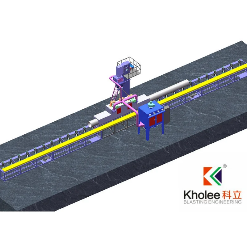 klgp600-3 mesin peledakan tembakan pipa baja - ledakan kholee