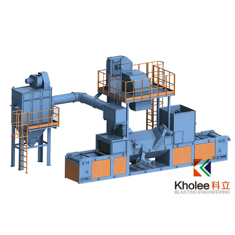 klwd1100-4 آلة السفع بالخردق بالحزام الشبكي السلكي - kholee blast