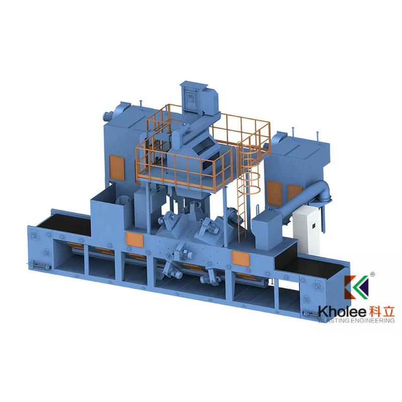 klwd1100-4 آلة السفع بالخردق بالحزام الشبكي السلكي - kholee blast