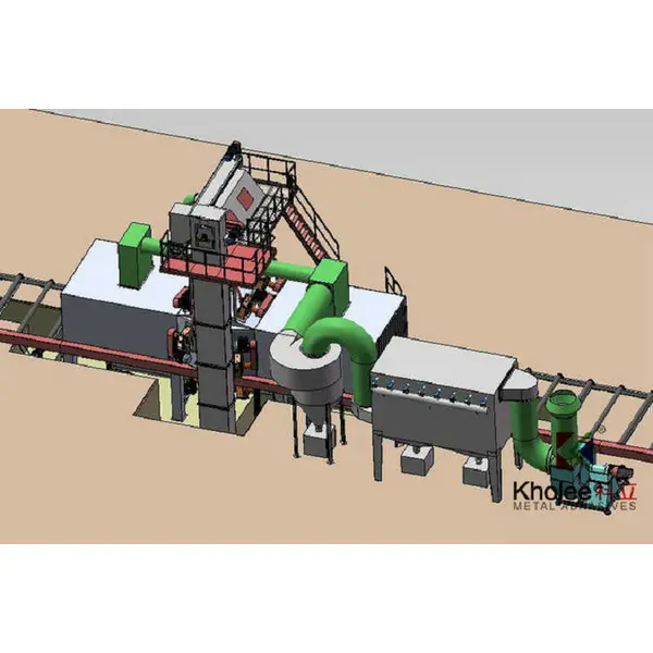 آلة التفجير بالرصاص الناقل الأسطواني klh2016-12 لمكبات الأنابيب
