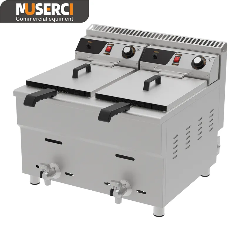 2800pa double tank 17L commercial|gas fryer