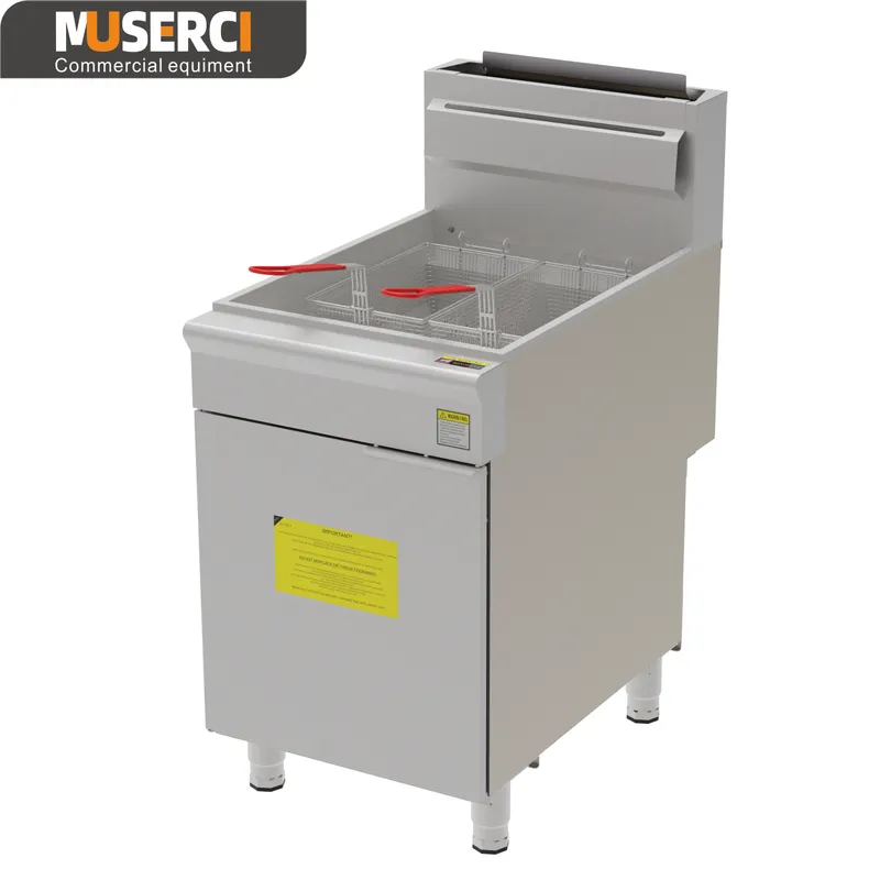 standing 28L gas fryer for commercial kitchen equipment