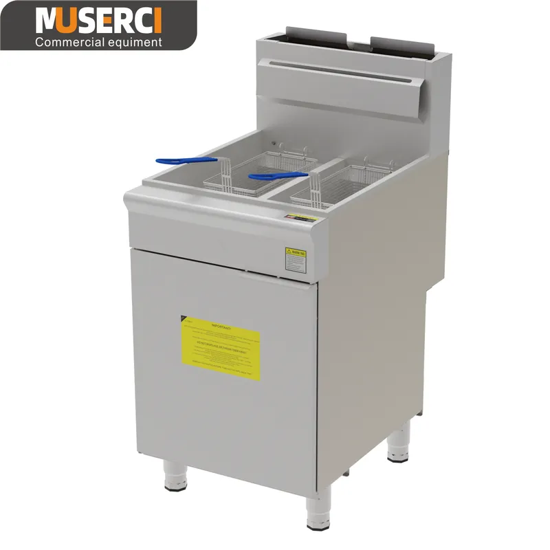 standing 28L gas fryer for commercial kitchen equipment