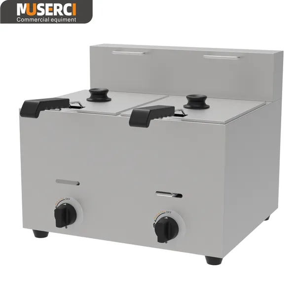 standing 28L gas fryer for commercial kitchen equipment