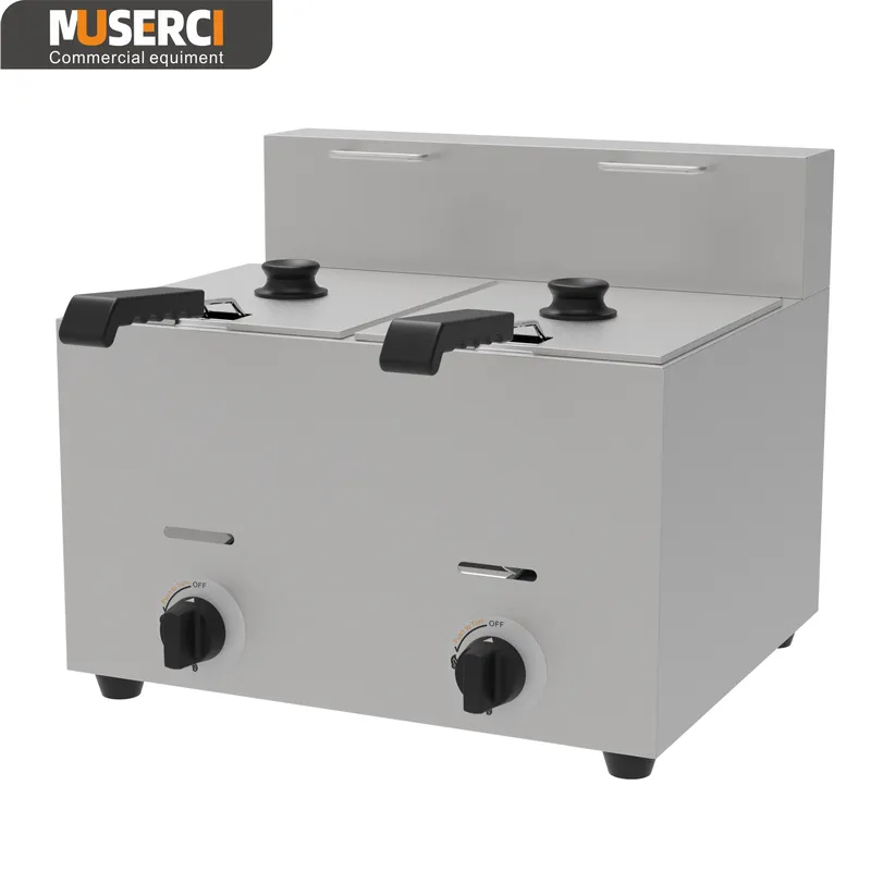 standing 28L gas fryer for commercial kitchen equipment