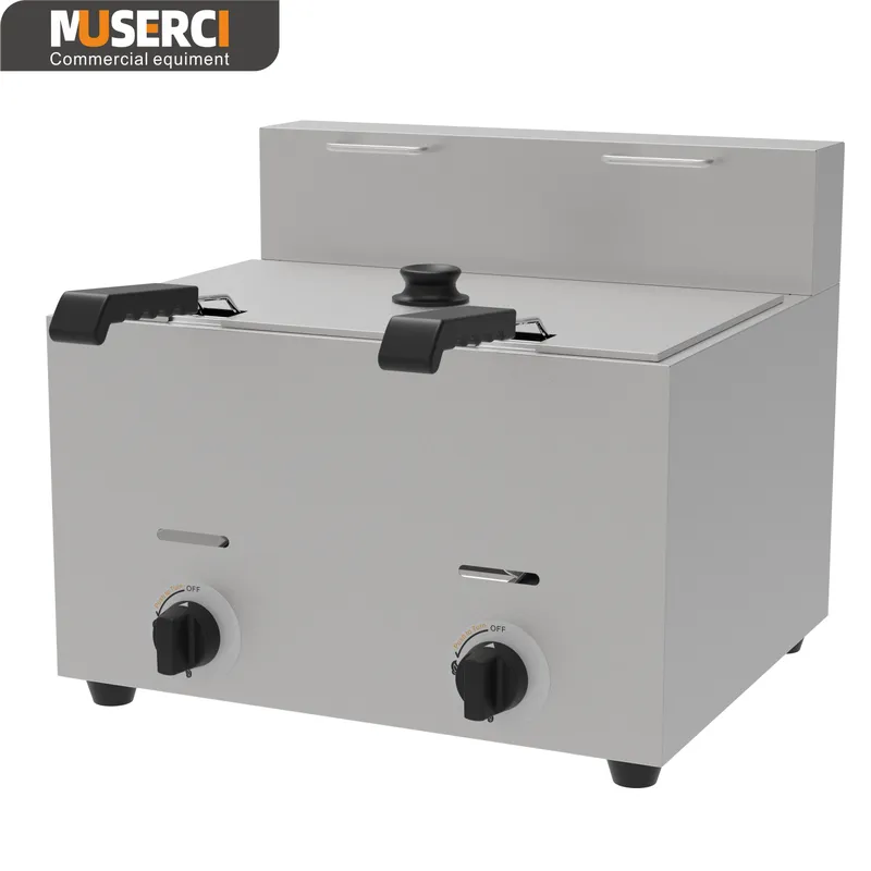 standing 28L gas fryer for commercial kitchen equipment