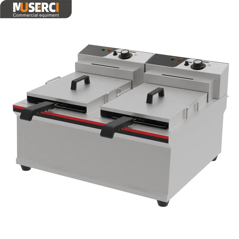 standing 28L gas fryer for commercial kitchen equipment